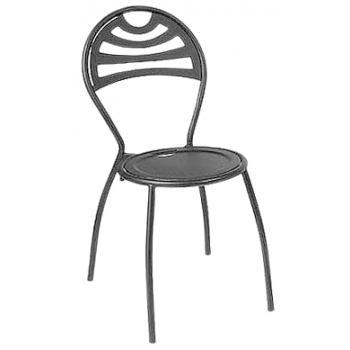 Wave-1 Café / Spisestol Antrasit Stålrørs stel, 2 stk rest