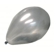 Balloner 27cm dia. Sølv Metallic (24 stk)